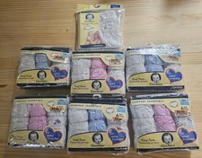 7 Packs Gerber Vintage Vinyl Diaper Pants Size Small To 12lbs Pink Blue White