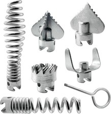 7PCS Drain Cleaner Snake Cutter Head Set Compatible with RIDGID K50 K400
