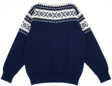 Dale of Norway Blue Fair Isle Wool Knit Sweater Women's L