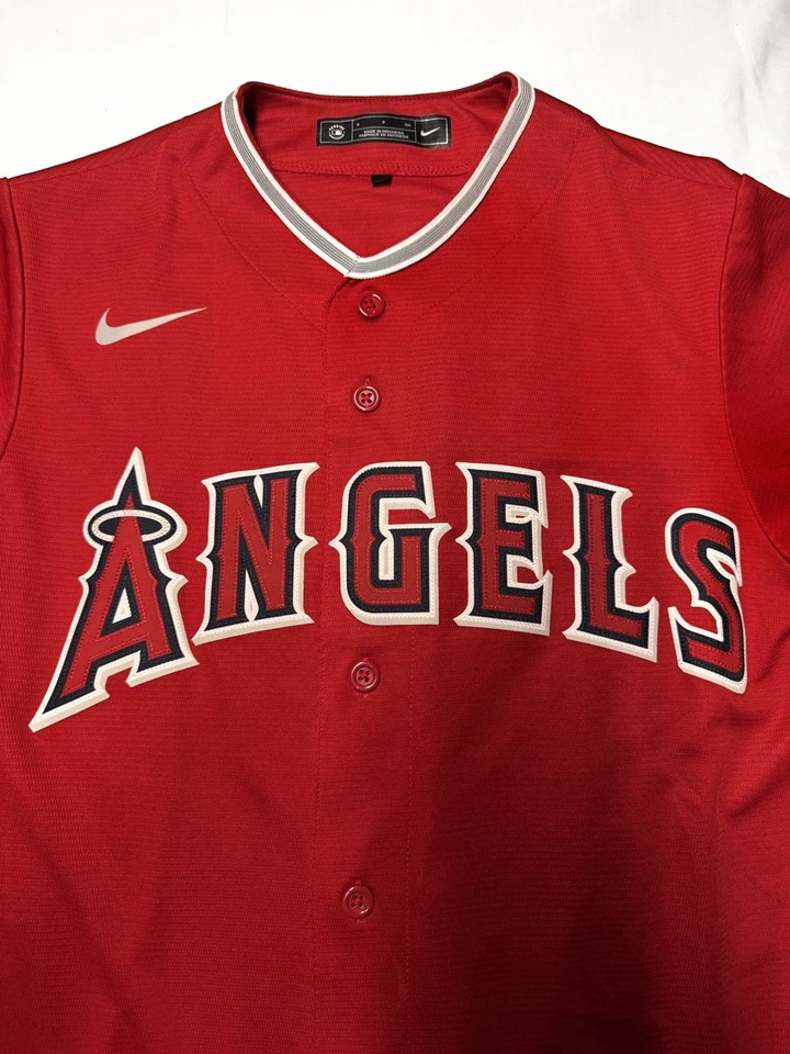 Shohei Ohtani LA Angels Nike Alternate Replica Jersey - Red Small - Image 3 of 4