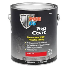 POR-15 46101 Top Coat Paint, Direct to Metal, Safety Red, 1 Gallon