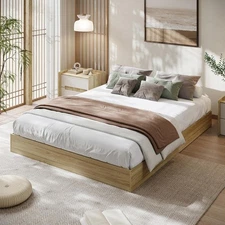 Modern Platform Bed Frame, Sturdy Wood Slats & Noise-Free, No Box Spring Needed