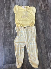 Carter’s Vintage Size 2t Girls 2 Piece PJ Set Snaps Together Pajamas Beach Fish