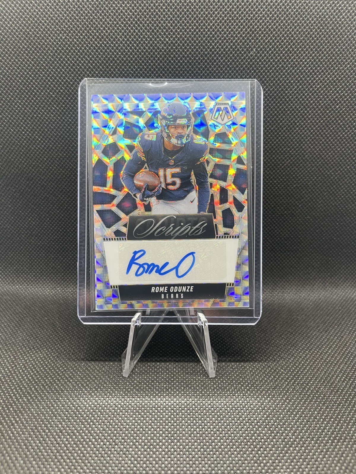 2025 Panini Mosaic Prizm- Rome Odunze Scripts Auto #SCR-ROE (AU) Chicago Bears