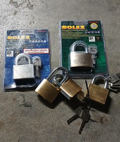 Konvolut Vorhängeschlösser Solex Double Key, Solex Mach II