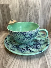 Decorative Chowder Bowl And Plate Set Handmade Extremely Large Same Day Shipping