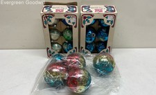 Vintage Holly Glass Multicolor Christmas Ornaments Lot