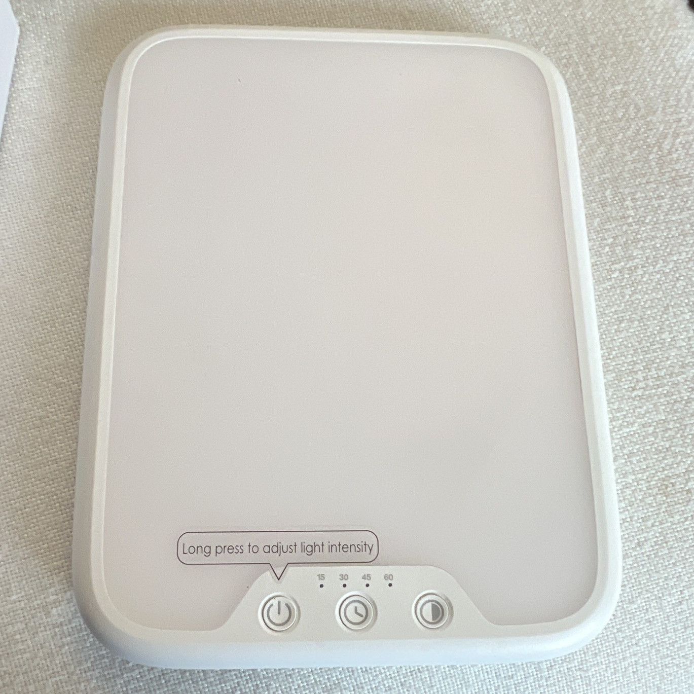 Light Therapy Lamp HYG-02 White Adjustable Timer 4 Settings Mood Support