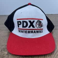 Portland Winterhawks PDX Hat Snapback Adjustable Baseball Hat Adult Hat Red Cap