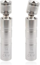 Spark Plug Socket, Thin Wall 12 Points, 3/8" Drive, 16mm/14mm