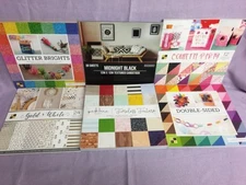 Lot of 350 Sheets 12x12 Scrapbook CARDSTOCK SHEETS, 6 New Packs,Glitter,Texture