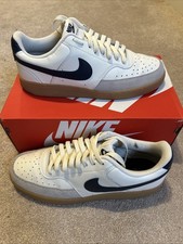 Nike Court Vision Low Sneakers Men’s Size 10 Sail/Midnight Navy HF1068-133