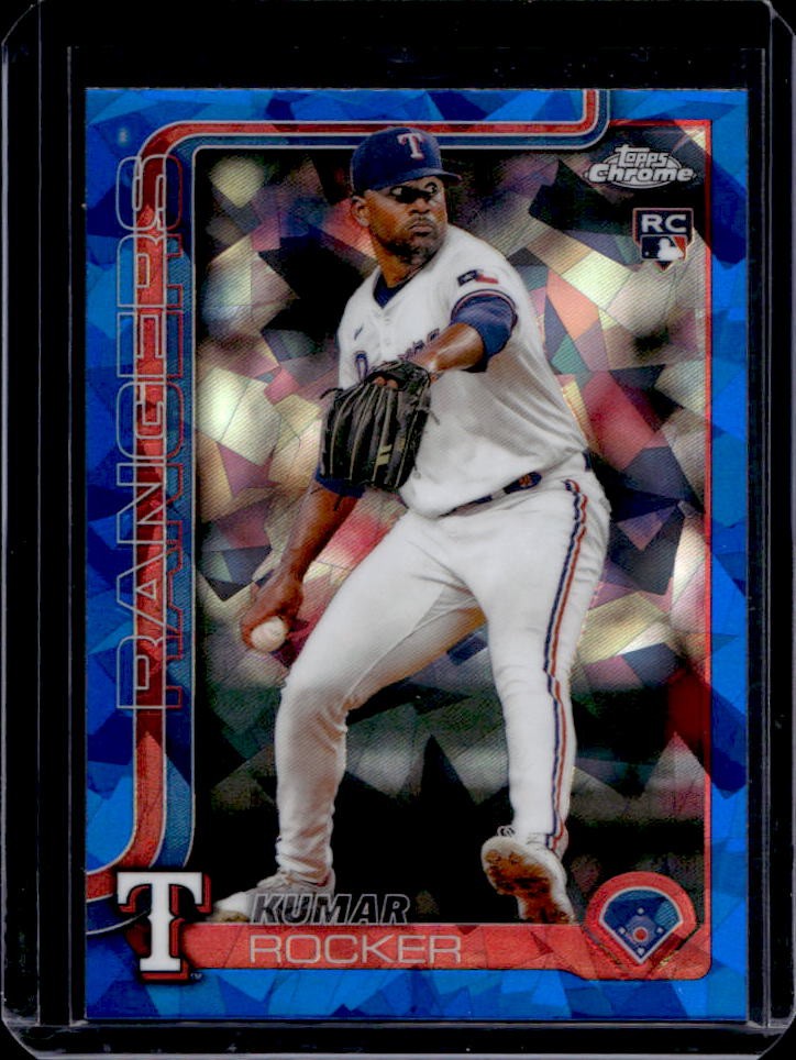 2025 Topps Chrome Sapphire Kumar Rocker RC Rookie #73 Rangers