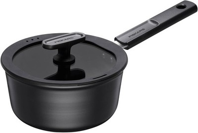 Fiskars Stieltopf mit Deckel, Hard Face, Durchmesser 18 cm, Füllmenge: 1,8 L