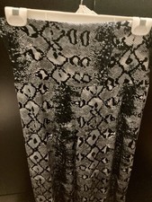 Women  s Snakeskin Print Palazzo pant W/ Roll Down Waistband, Size M