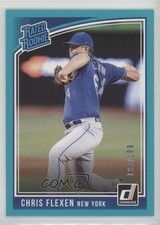 2018 Panini Donruss Rated Rookies Teal Border 188/199 Chris Flexen #49 8k4