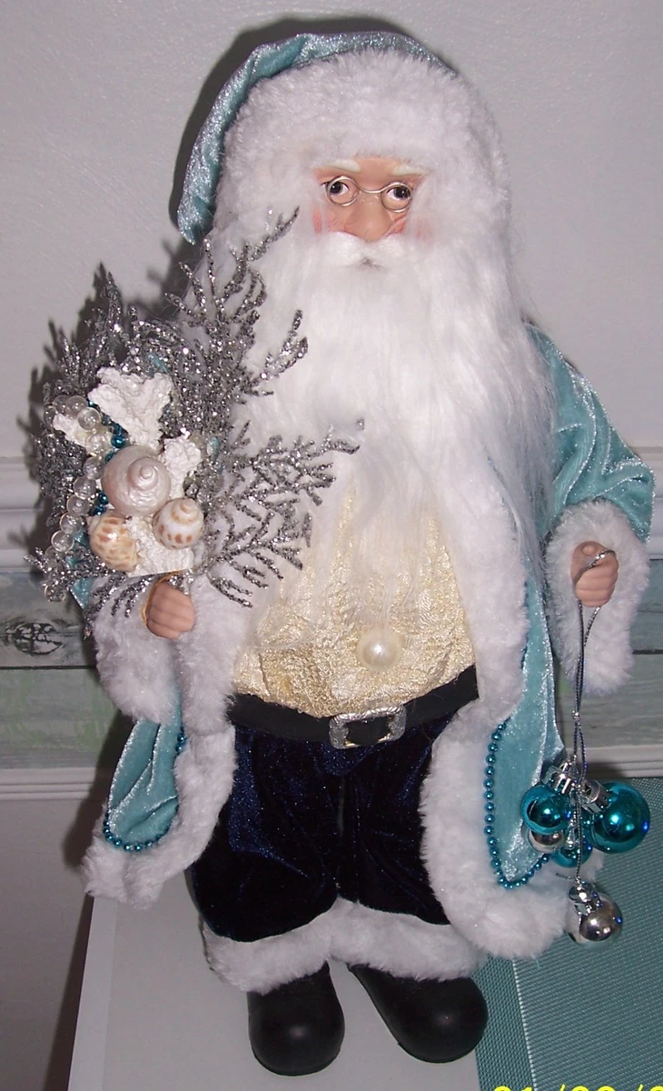サンタ人形 水色 Blue Santa Seasonal Figurines for sale | eBay
