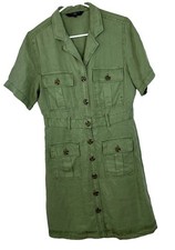 Velvet Heart Green Utility Shirt Dress Women’s Sz S Lightweight Short Sleeves