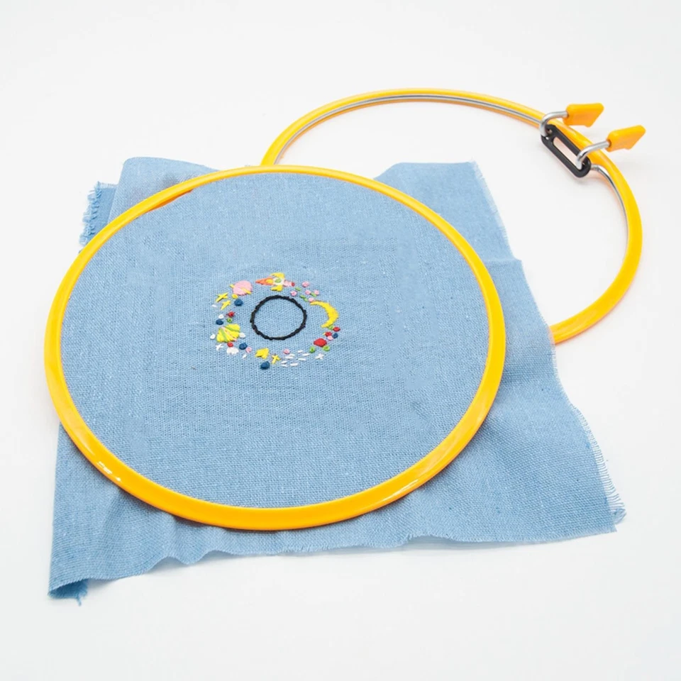 Réglable En Plastique Broderie Hoop Ronde Affichage Cadre Main Art Couture Outi - Photo 1/4