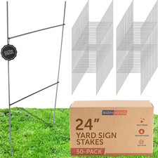 Yard Sign Stakes   Professional, Weatherproof, Usa-Made   24  Tall H-Stakes for
