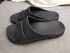 OOFOS Shoes Mens 12-14 45 Black OOahh Slide Sandals Recovery Comfort Orthotic