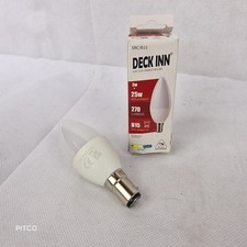DECK INN 3W LED Candle Bulb C37 B15 SBC Small Bayonet 6500K Day Light 270lm