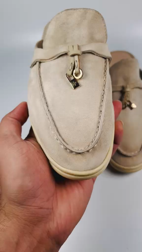 loro piana サマーソール Loro Piana Summer Walk Mules Suede Beige UK 7 US 8 EU 41 Men Italy
