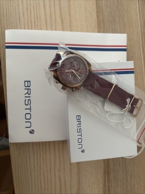 Briston Clubmaster Classic Acetate Gold Red Dial Watch 15140.PYA.T.11.NBG Rojo