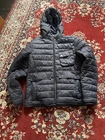 Barbour International Ouston Puffer Hooded Jacket Blue Size S