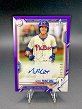 2021 Bowman Nick Maton 1st Bowman Paper Purple Auto /250 #PAPR-NM