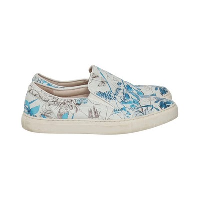 K.Cobler, Slipper, Größe: 38, Leder, Weiß/Blau/Mehrfarbig, Damen #Trd