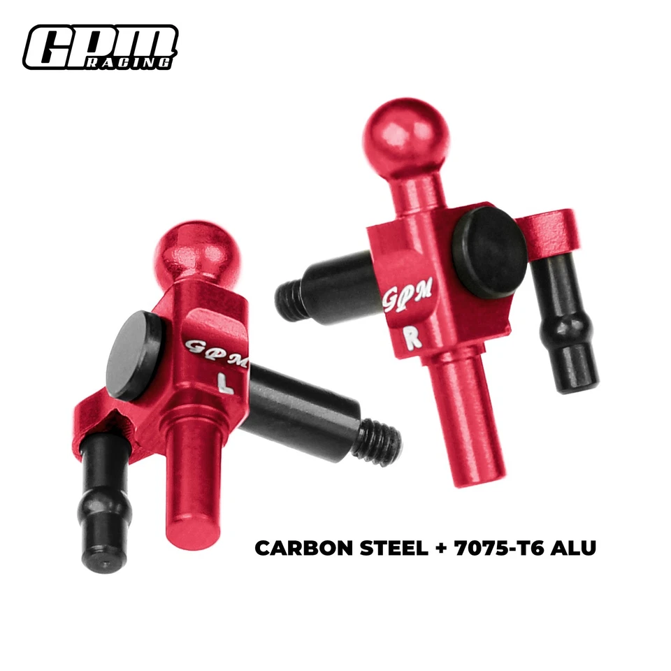 Brazo de nudillo delantero de acero al carbono y aleación 7075 GPM 4140 para KYOSHO MINI-Z MR-04 Foto 3 de 4