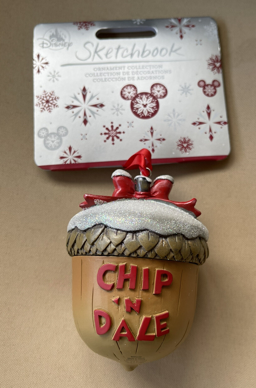 DISNEY STORE Sold Out CHIP ‘n DALE Sketchbook Acorn Christmas Ornament 2020 NIB eBay