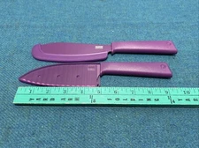 Kuhn Rikon Colori+ 5 & 5-1/2 Inch Crinkle Cut Garnish, Serrated Sandwich Knives