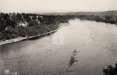 #ad Beaver Dam Lake near Cumberland WI Wisconsin c1898 RPPC Photo Postcard COPY $4.95