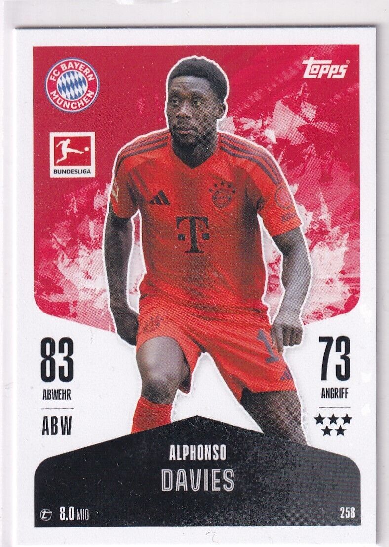 Topps Match Attax Bundesliga 24/25 Karte Nr. 258 Alphonso Topps Match Attax Bundesliga 24/25 Karte Nr. 258 Alphonso