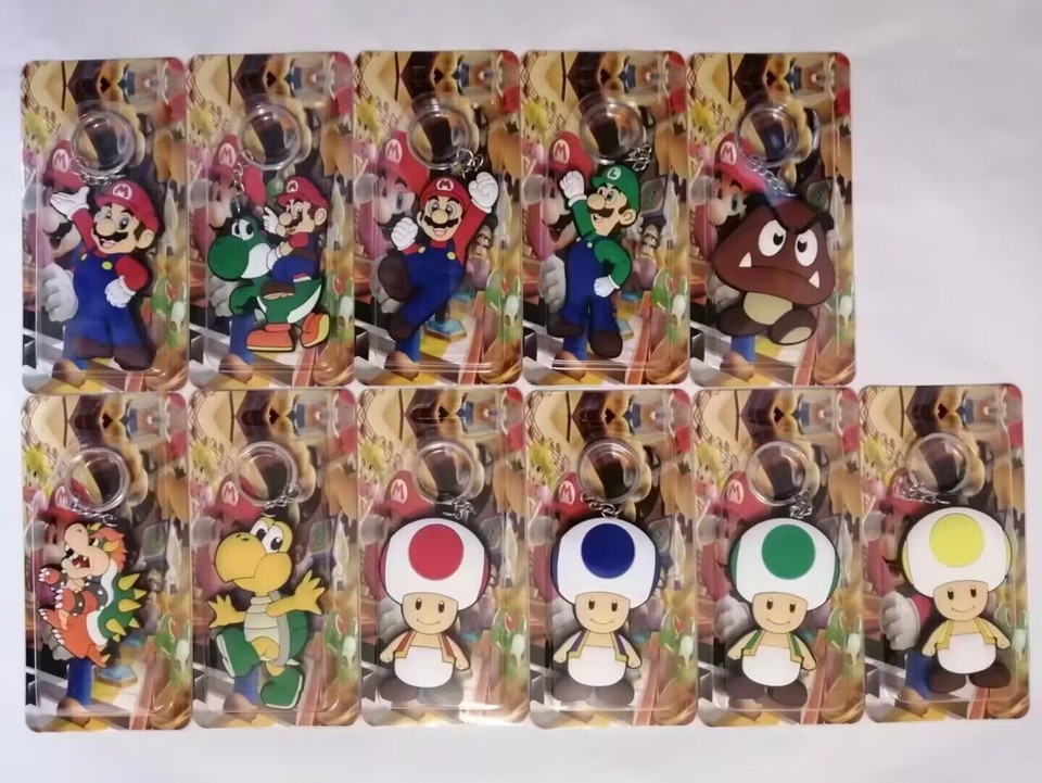 Lotto 20 Portachiavi Misti Anime Cartoon In PVC - Regalo Unisex Per Ragazzi E Ragazze