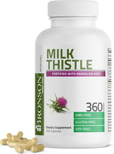 Milk Thistle Silymarin Marianum Dandelion Root Liver Health Support, Antiox...