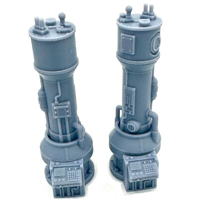 Resin 28mm Sci Fi Reaktor Steuergeräte 2er Set Greebles Landschaft Gelände Bits