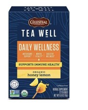 Celestial Seasonings TeaWell Organic Honey Lemon Daily Wellness,12 Tea Bags