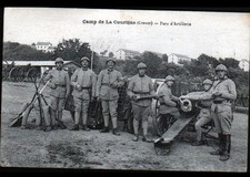LA COURTINE (23) POT20 CONCOURS de TIR en 1924 / CANON au PARC D'ARTILLERIE