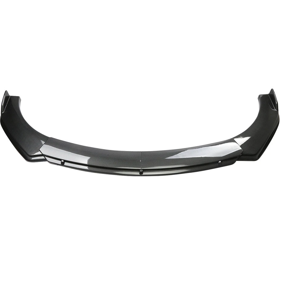 Carbon Fiber Front Bumper Lip Spoiler + Side Skirts Extension For Honda Civic SI - Image 4 of 4