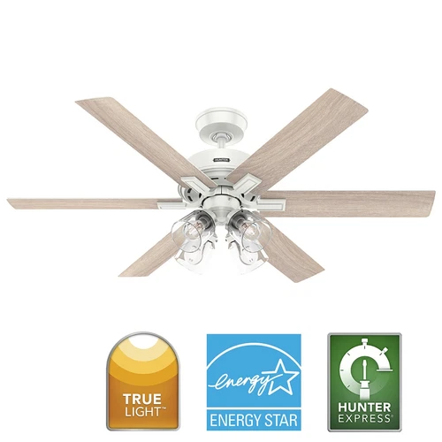 Hunter 52 inch Fonthill ENERGY STAR® HunterExpress Fresh White Ceiling Fan - Picture 1 of 19
