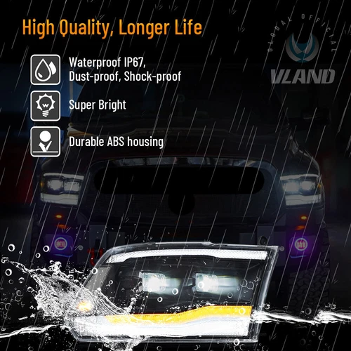 Klare  LED Scheinwerfer für 2009-2018 Dodge RAM 1500 2500 3500 mit sequentiellen - Bild 8 von 10