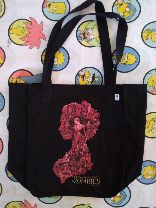 Pride + Prejudice + Zombies Econscious Book Bag Purse Tote Movie Promo Sam Riley