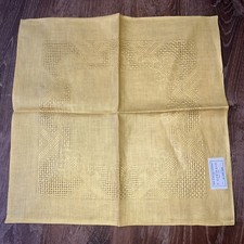 Vintage Irish linen 8 napkins made for B. Altman & Co Yellow