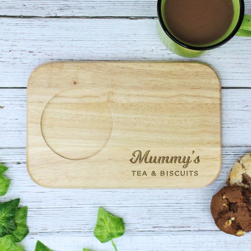Personalised Grandad's Tea & Biscuits Board Wooden Snack Tray Father's Day Gift - Picture 3 of 23