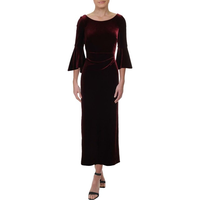 ralph lauren long velvet dress
