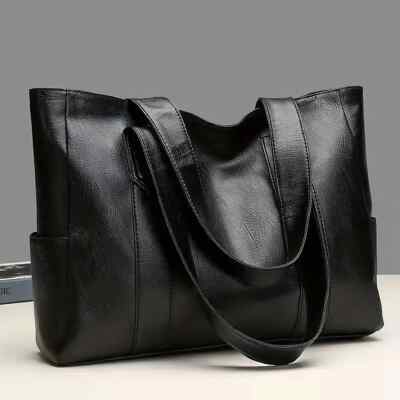 Vintage Large Capacity Tote Bag, Retro Vegan Shoulder Bag, Women's Casual