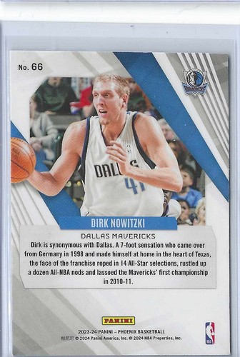 Panini Phoenix 2023-24 - Dirk Nowitzki #66 Red Ice Phoenix - casi nuevo - Imagen 2 de 2